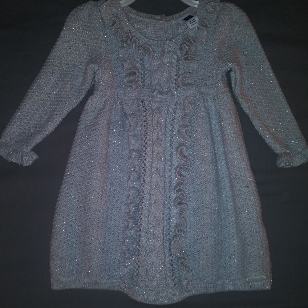 3-6M, Silver & Gray Dress